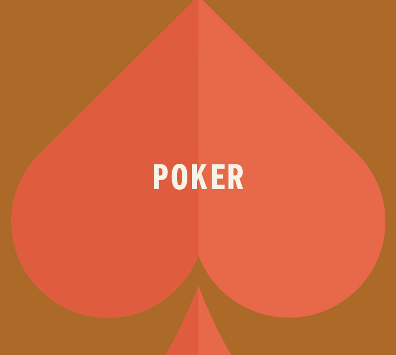 Orange Spade. Poker.