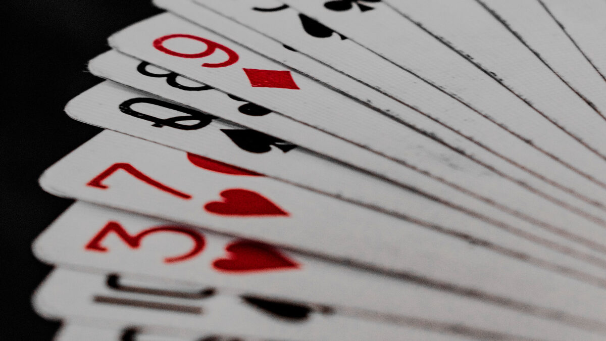 Playing cards flushed out