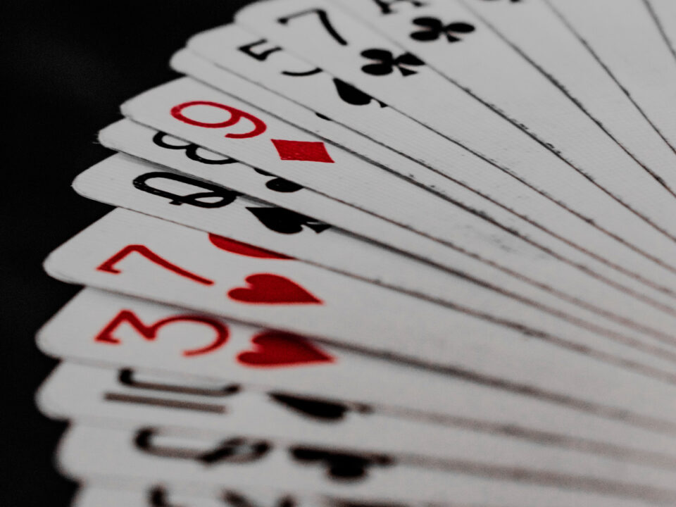 Playing cards flushed out
