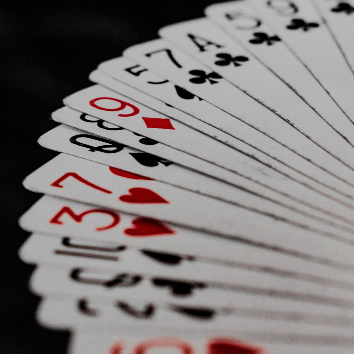 Playing cards flushed out
